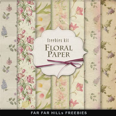 Freebies Vintage Style Kit Floral Paperfar Far Hill Free Database