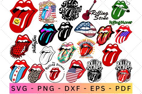 Rolling Stones Svg Bundle Svg Png Dxf Pdf Eps Cut File For Etsy