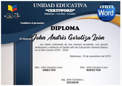 Diploma Madame Editable En Word Plantillas De Diplomas Editables