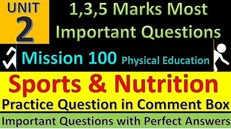 Sports And Nutrition Important Questions Physical Education Mission