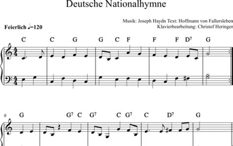 Deutsche Nationalhymne Bearb Von Christof Heringer Franz Joseph