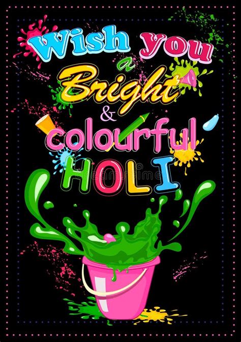 Happy Holi Festival Of Colors Stock Vector Illustration Of Clipart