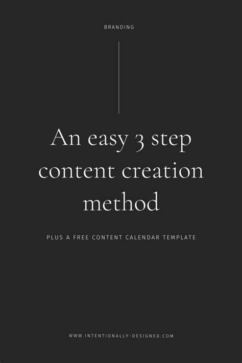 My Simple 3 Step Method To Plan Your Content Intentionally Designed