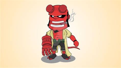 Chibi Hellboy By Andikagp On Deviantart Chibi Cartoon Art Character