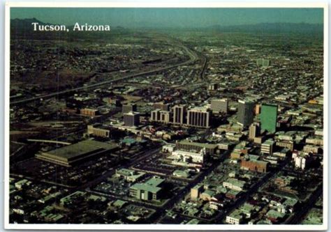 Postcard Aerial View Of Downtown Tucson Arizona Usa Ebay