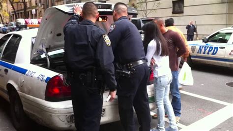 Nypd Officers From The 20th Precinct Arrest A Woman On West 77th Street