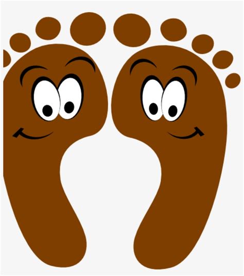 Download Cartoon Feet Brown Happy Clip Art At Clker Vector Online Walking Feet Clipart