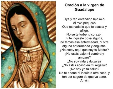 Oracion A La Virgen De Guadalupe Por Los Hijos Change Comin