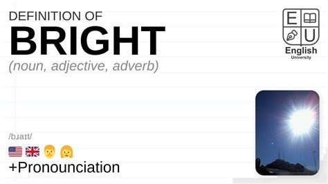 Bright Meaning Definition And Pronunciation What Is Bright How To