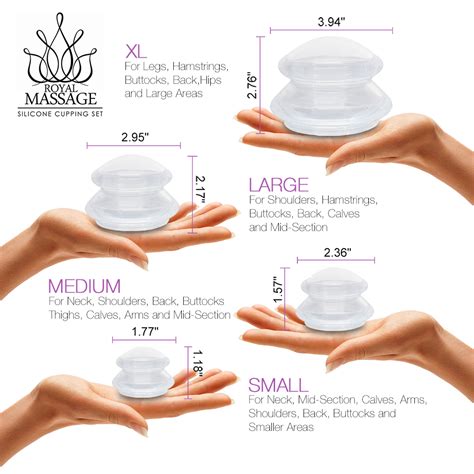Royal Massage Silicone Massage Cupping Therapy Set Cup Jar Anti Cellulite Ebay