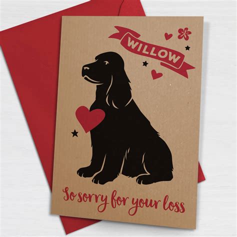 50% off with code surprisesave ends today. Personalised Dog Loss Pet Sympathy Card By Well Bred Design | notonthehighstreet.com