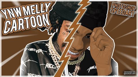 Ynw Melly Cartoon Speedpaint Photoshop Youtube