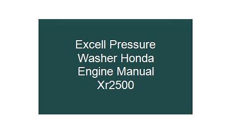 [Rar P.D.F] Excell Pressure Washer Honda Engine Manual Xr2500 – Telegraph
