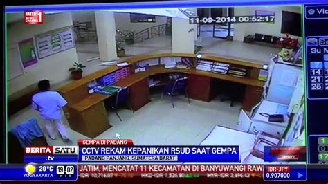 Cctv Rekam Kepanikan Pasien Rumah Sakit Saat Gempa Youtube