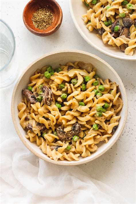 Creamy Pasta With Mushrooms And Peas Its All Good Vegan