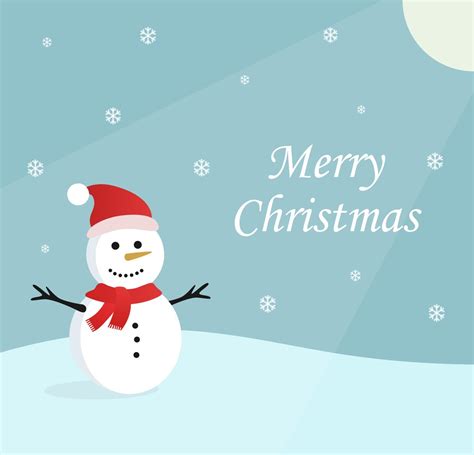 Snowman In The Winter Merry Christmas Ecard Send A Charity Card