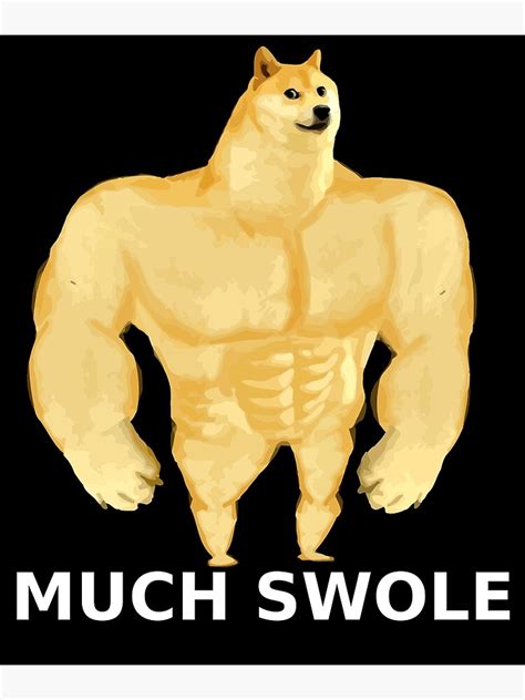 Swole Doge Buff Doge Much Swole Art Print For Sale By