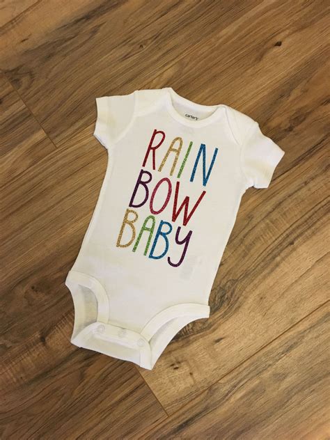 Rainbow Baby Infant Bodysuit Onesie Custom Baby Girl Baby Bows Baby
