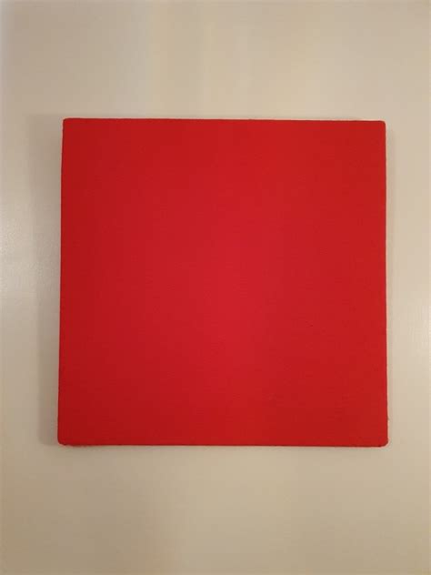 Red Felt Notice Board Pin Board 50cm X 50cm With Hanging String On