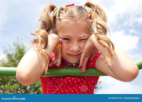 Little Girl With Pigtails Stock Photo Image Of Girlie 26155116
