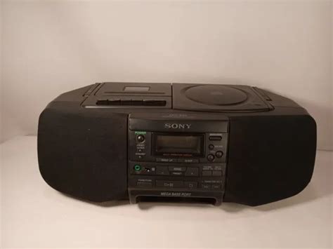 Sony Portable Boombox Am Fm Radio Cd Cassette Recorder Mega Bass Cfd S Picclick