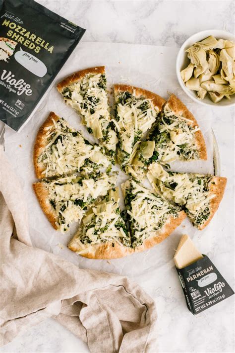 Vegan Spinach Artichoke Pizza Nourished By Nutrition