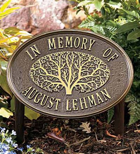 Oak Tree Memorial Plaque Memorial Garden Markers Hidden And