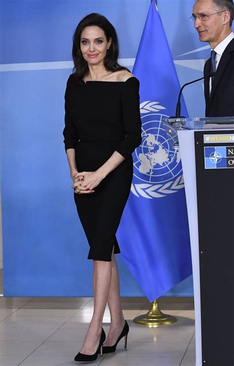 Angelina Jolie At Nato Headquarters In Belgium January 2018 Popsugar