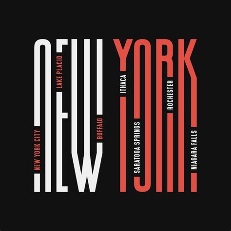 Premium Vector New York T Shirt Design With City Names