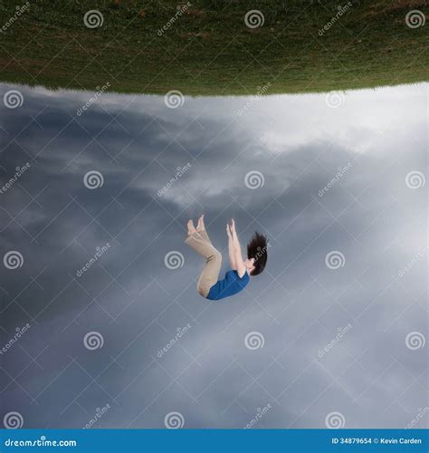 Surreal Woman Falling Stock Images Image 34879654