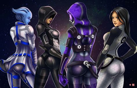 Miranda Lawson Kasumi Goto Tali Liara Me Art Mass Effect