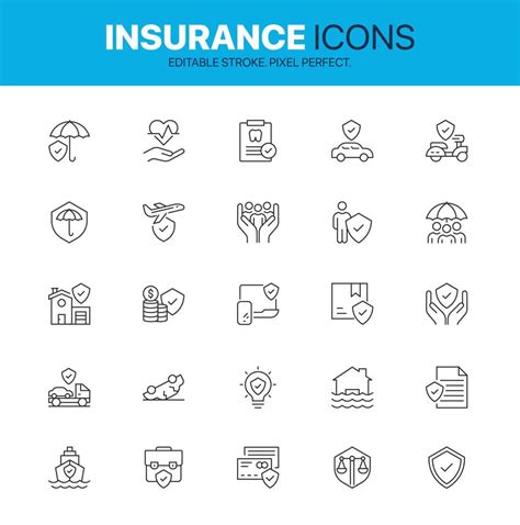 Insurance Icon Set Simple Set Car Health And Life Insurance Icon