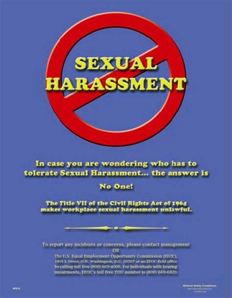 do not commit sexual harassment poster 24x32