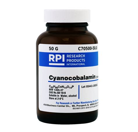 C70500 500 Cyanocobalamin Vitamin B12 50 Grams