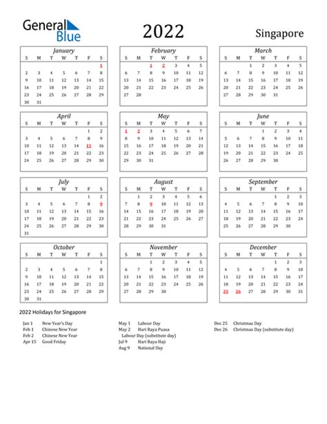 Incredible Calendar 2022 Singapore Public Holiday Photos Printable