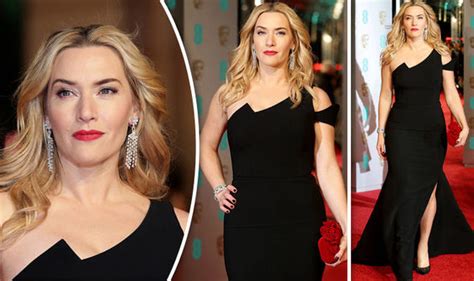Baftas 2016 Kate Winslet Flashes Toned Legs In Super Sexy Black Dress
