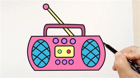 How To Draw Radio Drawing Radio Coloring Tin T C M I Nh T V Istyle Box