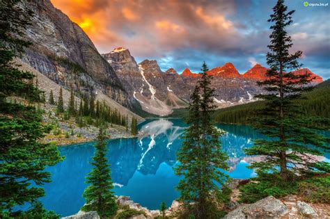 Zdjęcie Kanada Prowincja Alberta Park Narodowy Banff Jezioro Moraine