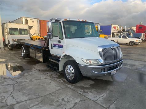 2007 International 4300 Dt 466 Flatbed Tow Truck 199000 Miles