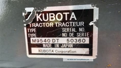 2006 Kubota M9540dt Crawler Track Loader Construction Machine Farm