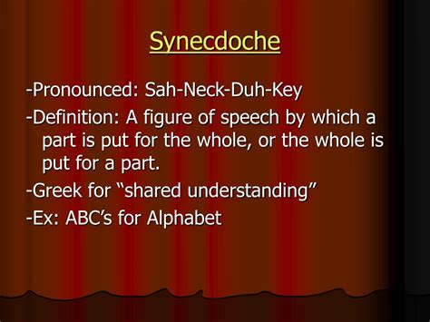 Ppt Synecdoche And Metonymy Powerpoint Presentation Free Download Id5363613