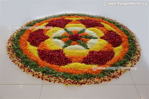 Onam Flower Rangoli Designs Collection Traditional Kerala