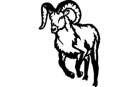 Bighorn Mountain Goat Free Dxf File Free Download Dxf Patterns