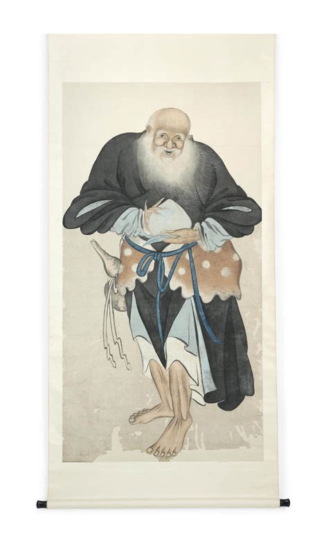 A Chinese Scroll Painting Of The Immortal Zhang Guo Lao