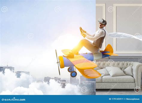 Happy Travelling On Toy Vehicle Stock Image Image Of Surprise Game