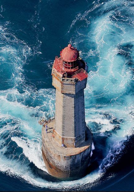 La Jument Lighthouse Ushant Brittany France Lighthouses