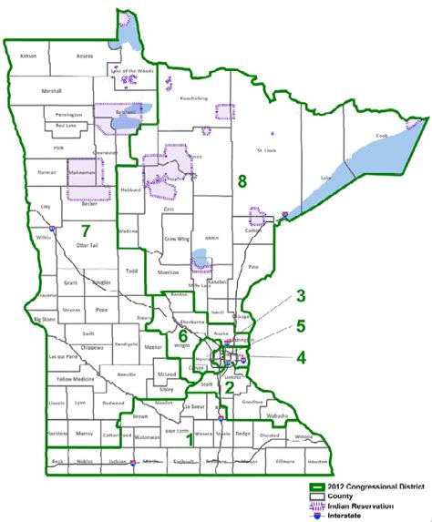 Minnesota Legislative Districts Map