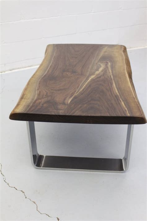 This is because the wood has unique natural grains and organic characteristics. Live Edge Black Walnut Coffee Table with Chrome Legs ...