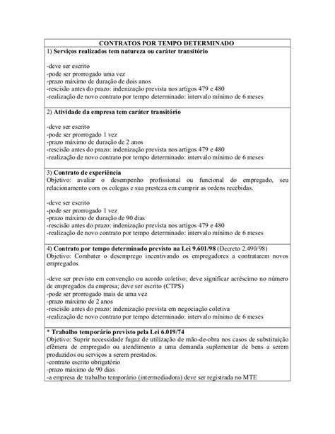 Contrato De Trabalho Por Prazo Determinado E Indeterminado Atividades