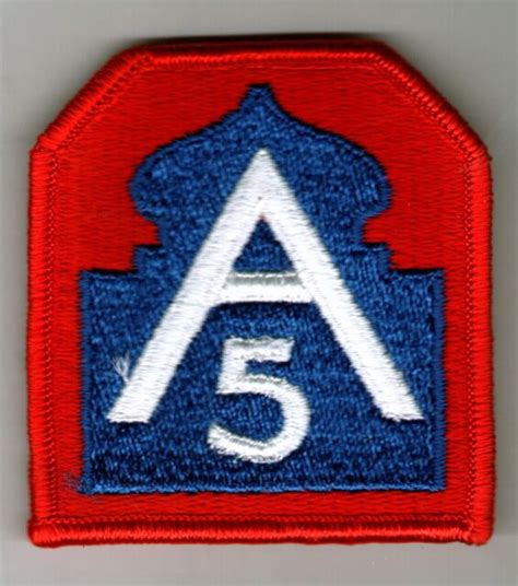 5th Army Full Color Patch Ebay